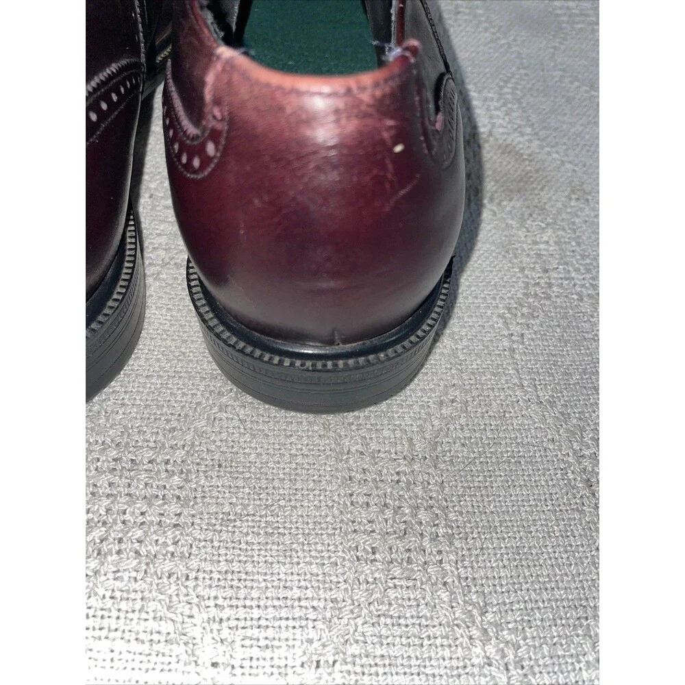 Hush Puppies Men’s Dress Wingtips Size 9.5 M Burgundy Leather Business Formal